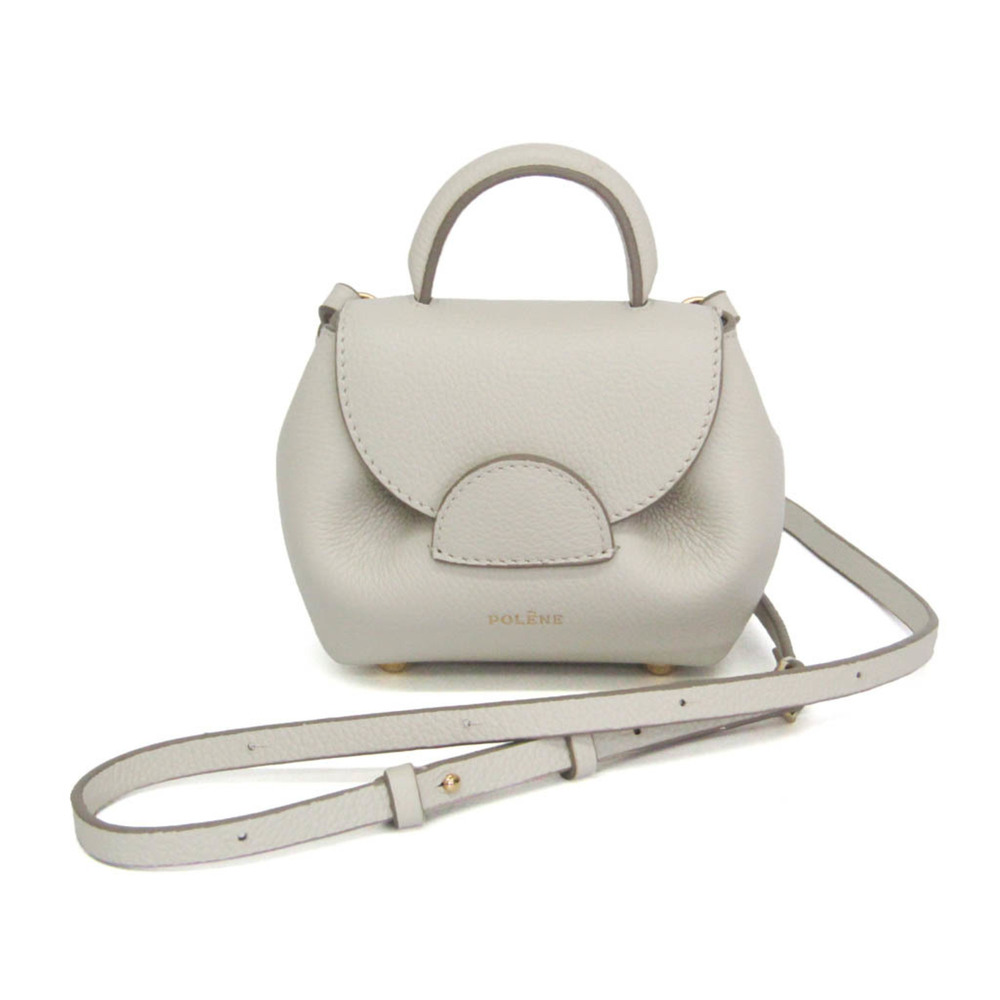 POLÈNE Numéro Un Micro Women's Leather Pouch Off-white